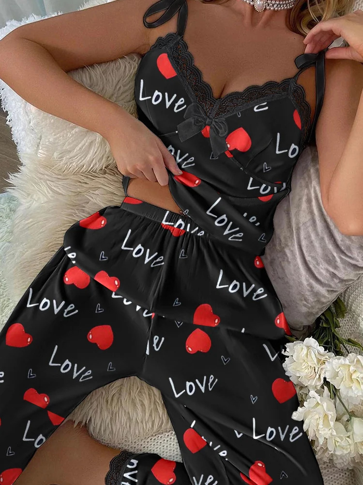 Sfy-y1174 Wholesale Price Long Pajamas Set Womens V-Neck Pajamas Soft Fabric Two-Piece Leopard Night Wear Womens Pajamas Set 250219