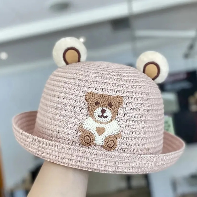 Childrens Fisherman Hat Kids Grass Hat Boys Girls Headgear Summer Breathable Sunshade Cap Cute Travel Headgear Sunscreen Products