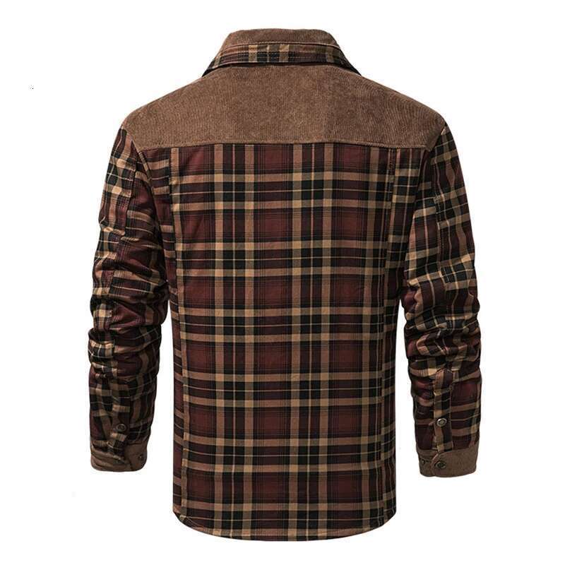 Men's Winter Jacket Polar Thick Warm Cotton Tiled Jacket Autumn Men's Casual Multi-Pockets Coat High Quality Lining Warm Jacket Man