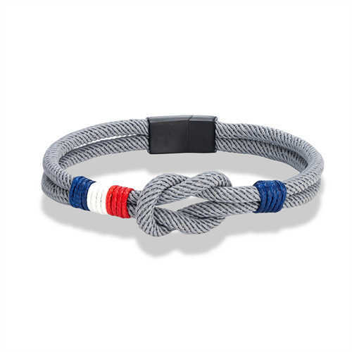 Charm Bracelets French Flag Bracelet Mens and Womens Fashion Milan Rope Flag Hand Rope H25220