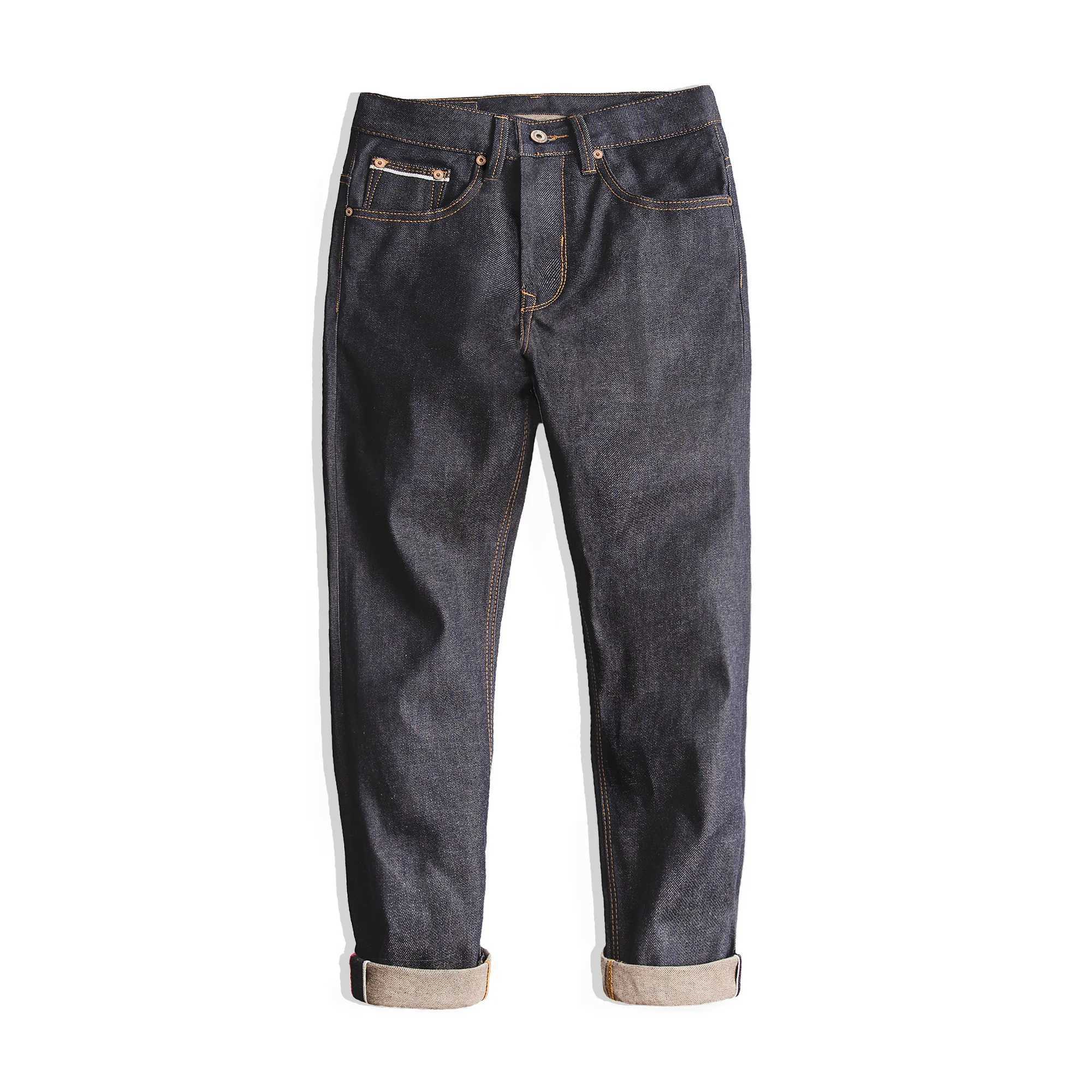 Maden Retro 11.6oz Selvedge Raw Denim Jeans Regular Fit Cotton Pants for Men with Zip Fly High Quality Versatile Trousers X250220