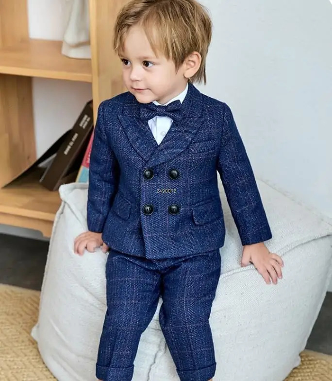born Baby Boys 1 Year Birthday Suit Kids Pograph Suit Children Formal Wedding Dress Teenager Performance Party Costume 250219