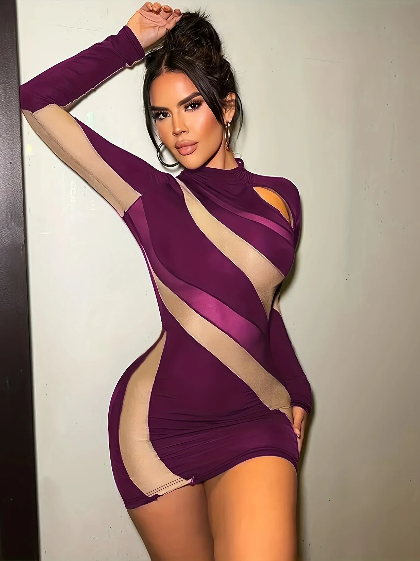 Hawthaw Women Spring Autumn Long Sleeve Party Club Streetwear Bodycon Black Mini Dress Wholesale Items For Business D321162 250219