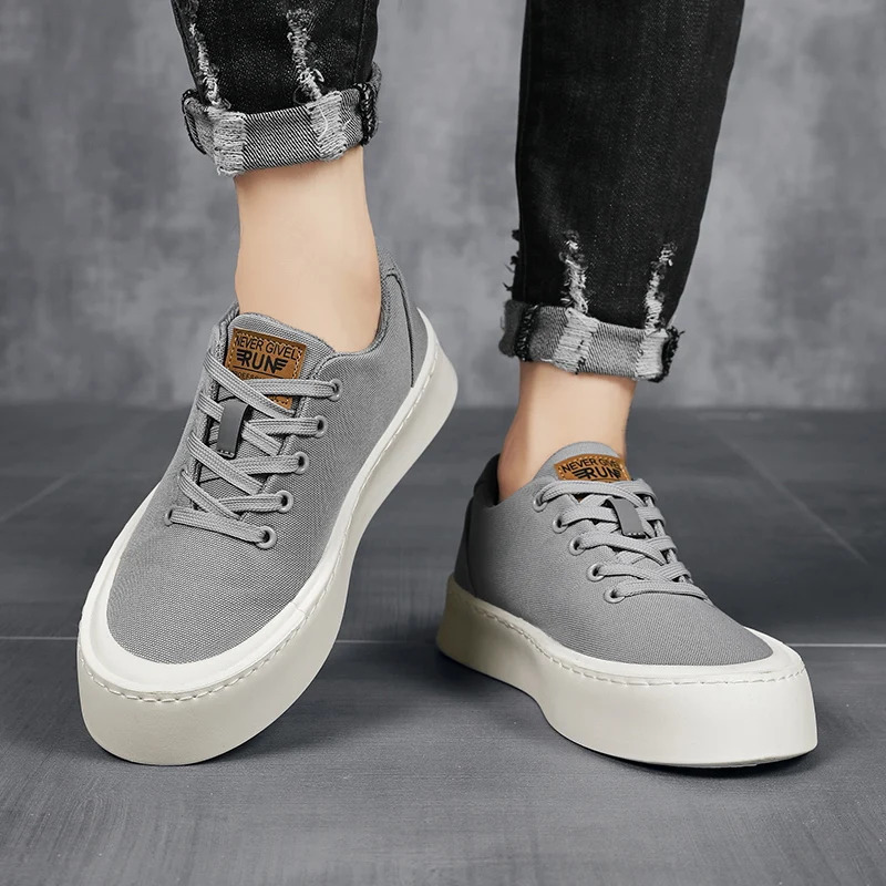 Mens breathable running outdoor casual shoes Comfortable walking sneakers mens Breathable canvas 250219