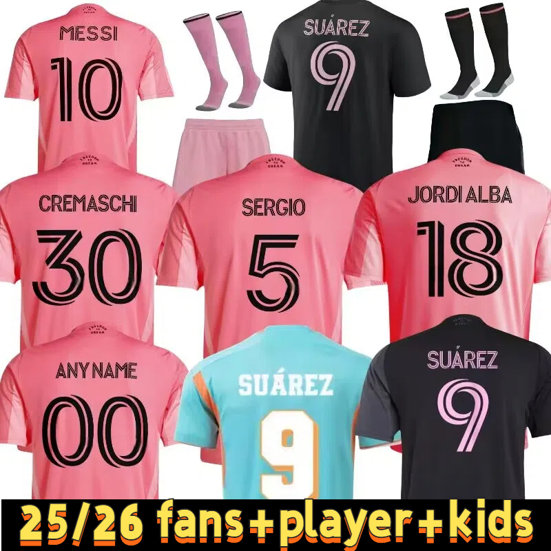 2025 2026 Soccer Jerseys 25/26 MESSIS kids kit Fans Men Kids Inter Miamis FC Player Home Away Shirts maimi SUAREZ Football Jersey SERGIO JORDI ALBA MOTA shirt Kits