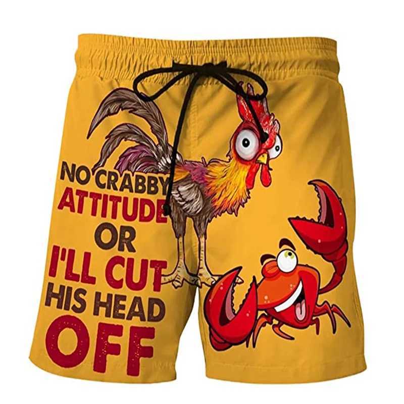 Funny Swimming Shorts Crab 3d Printed Surfing Board Shorts Banana Beach Shorts Mens Swim Trunks Swim Briefs boy Trunks X250220