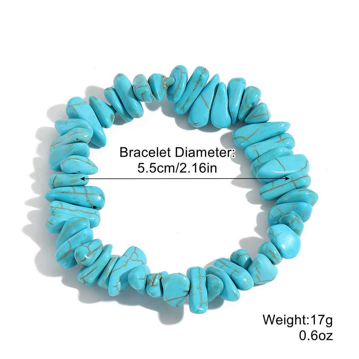 Charm Bracelets Bohemian Colored Stone Bracelet Summer Accessories Natural Stone Bracelet H25220