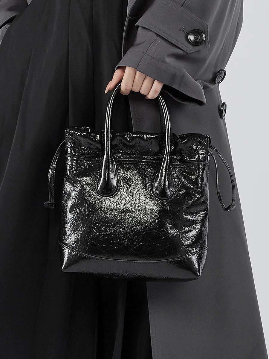Genuine Handbag Leather Minimalist Crossbody Women Female Shoulder Bag Cowhide Vintage Bag