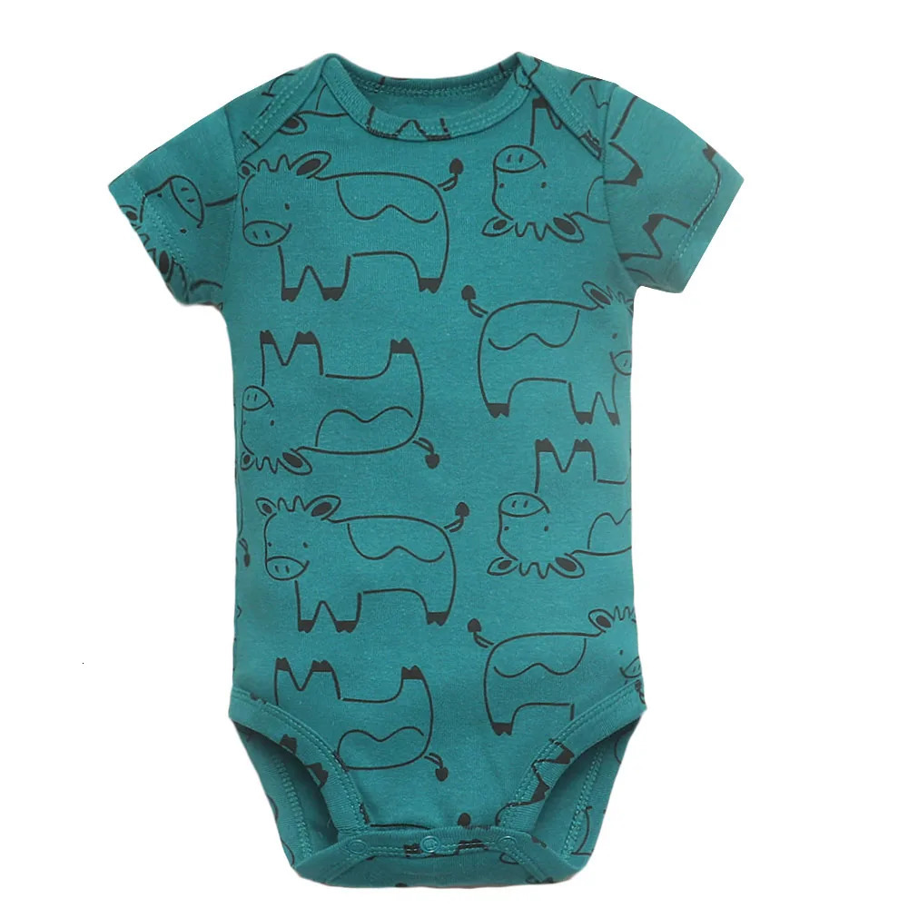 5PCS/Lot born 100% Cotton Baby Boy Girl Clothes Short Sleeve Soft Baby Bodysuits Infant Bebe Clothing Baby Shower Gifts 250220