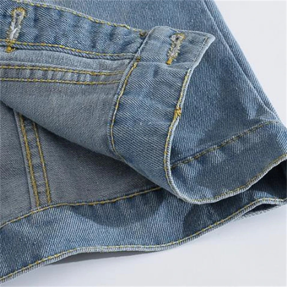 6XL Denim Vest Jacket Coats Waistcoat Men Sleeveless Jacket Male TankMens Jacket Mens Gilet Denim Vest Ripped Jean 250219