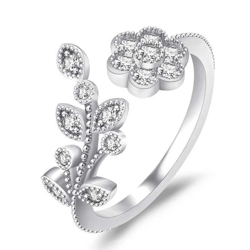Luxury Diamonds Tree Wedding Rings for Wen Fashion Engagement Jewelry White Diamonds Open Adjustable Finger Ring X250220