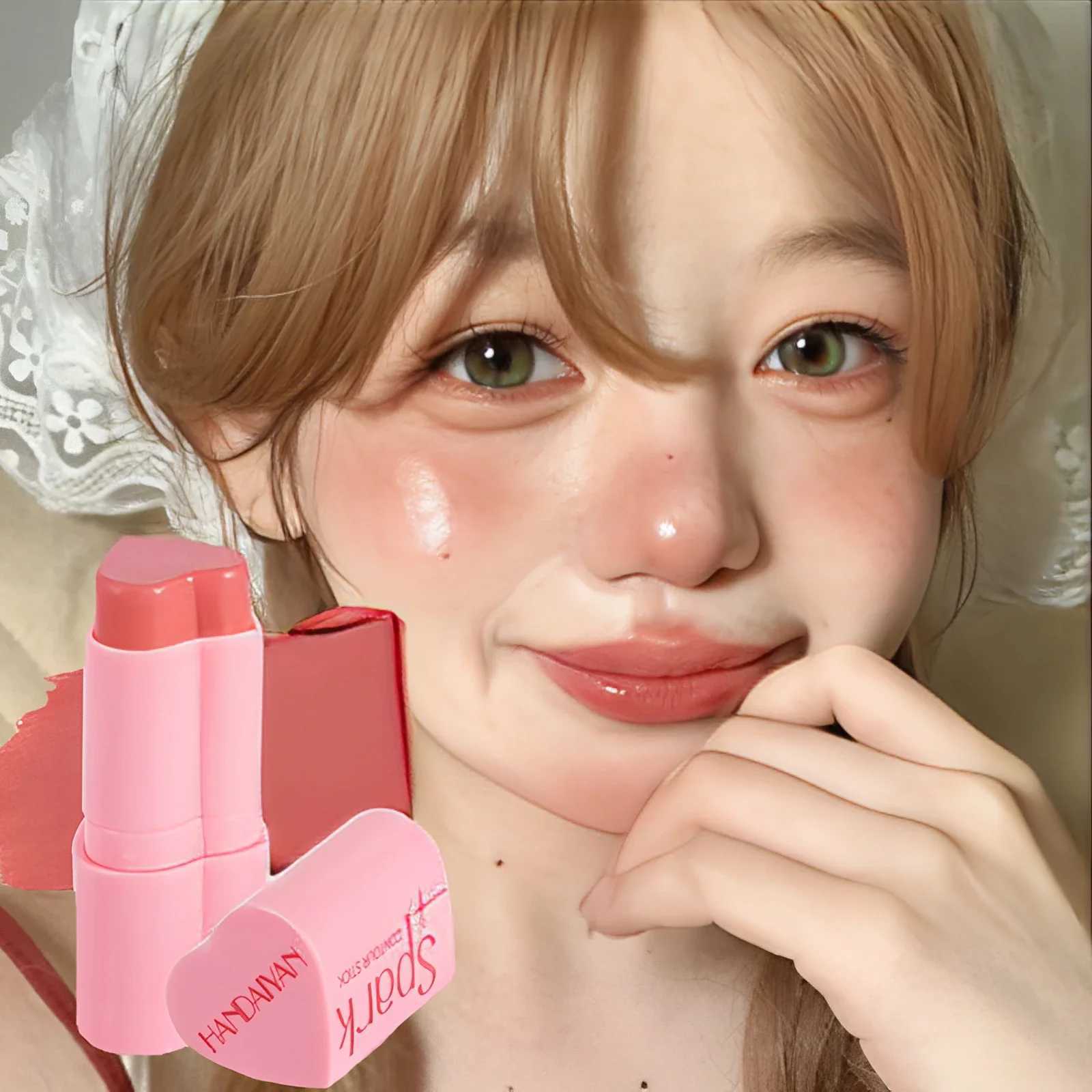 6 colors love shape matte glossy B-bar waterproof sweat resistant long-lasting multifunctional bright facial highlightsW250220