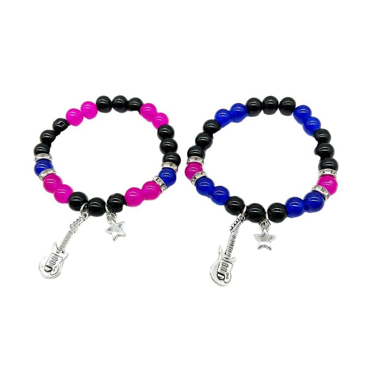 Charm Bracelets ETSY Hot Collection Letter Beaded Love Magnetic Couple Bracelet Elastic Handpiece Girlfriend Accessories H25220 2 BSCX