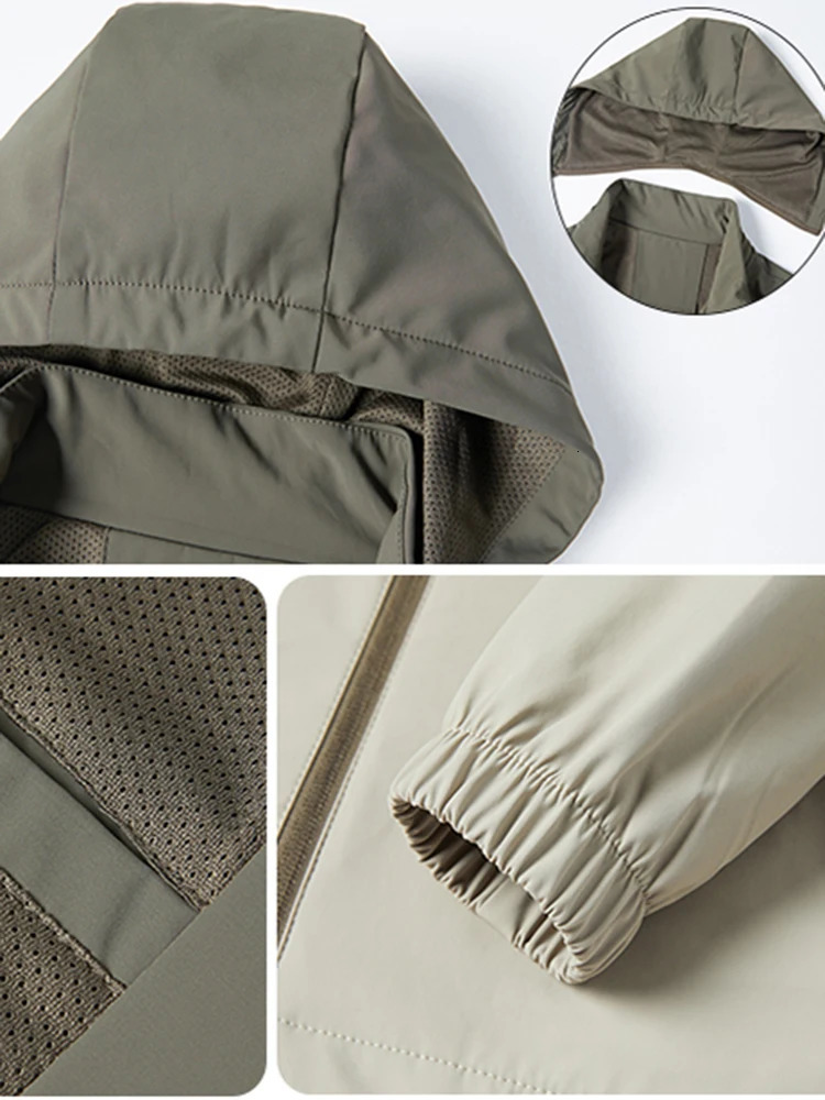 Mens clothing Rain Summer Rainproof mens jacket Windproof Sun protection sports Autumn outdoor Breathable 250214