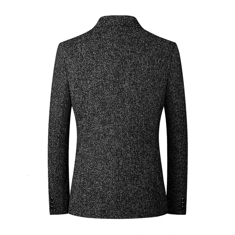 Black Mens Business Suit Jackets Fashionable Slim Men Coats Costume Men Single Breasted V Neck Blazer Male 250220