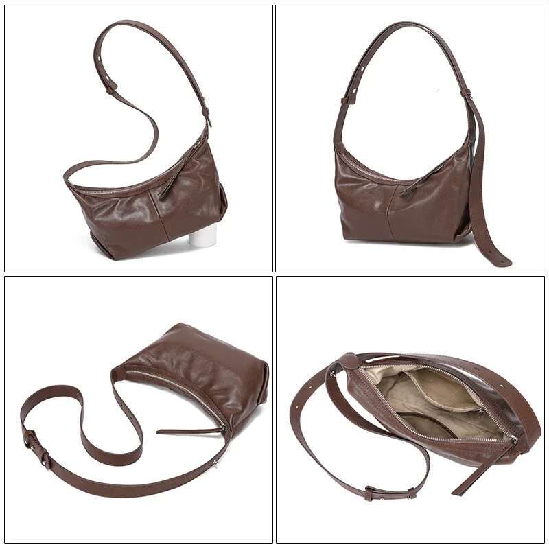 Women's Cowhide Genuine Leather Shoulder Bags Ladies Soft Fashion Design Handbags Female Casual Crossbody Tote Bag New