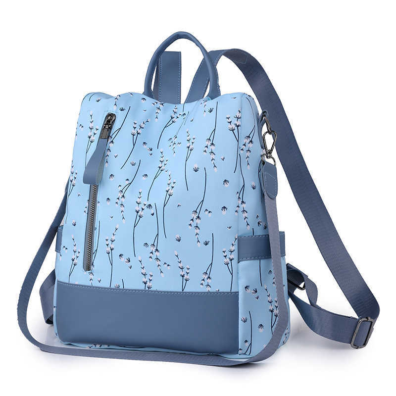 Backpack womens high end feeling large capacity casual Oxford cloth lightweight backpack commuting backpack womens bag