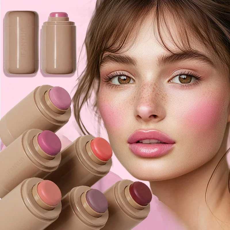Portable face cream B stick natural color smooth lips and cheeks dual purpose lasting moisturizing contour red makeupW250220