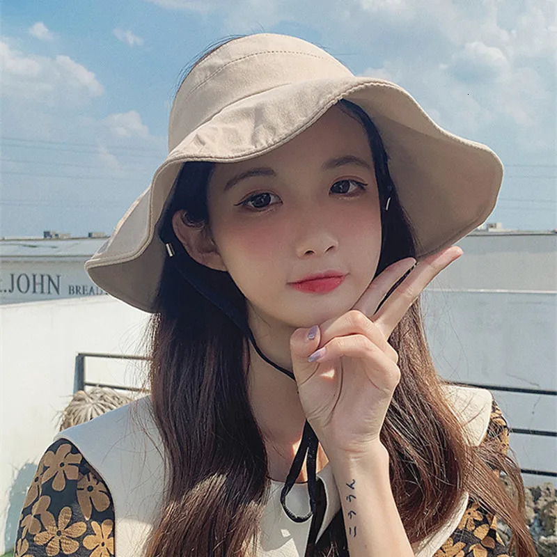 Breathable wide Brim Empty womens top hat summer folding portable beach sun hat elegant bow adjustable Panama hat for girls 250219