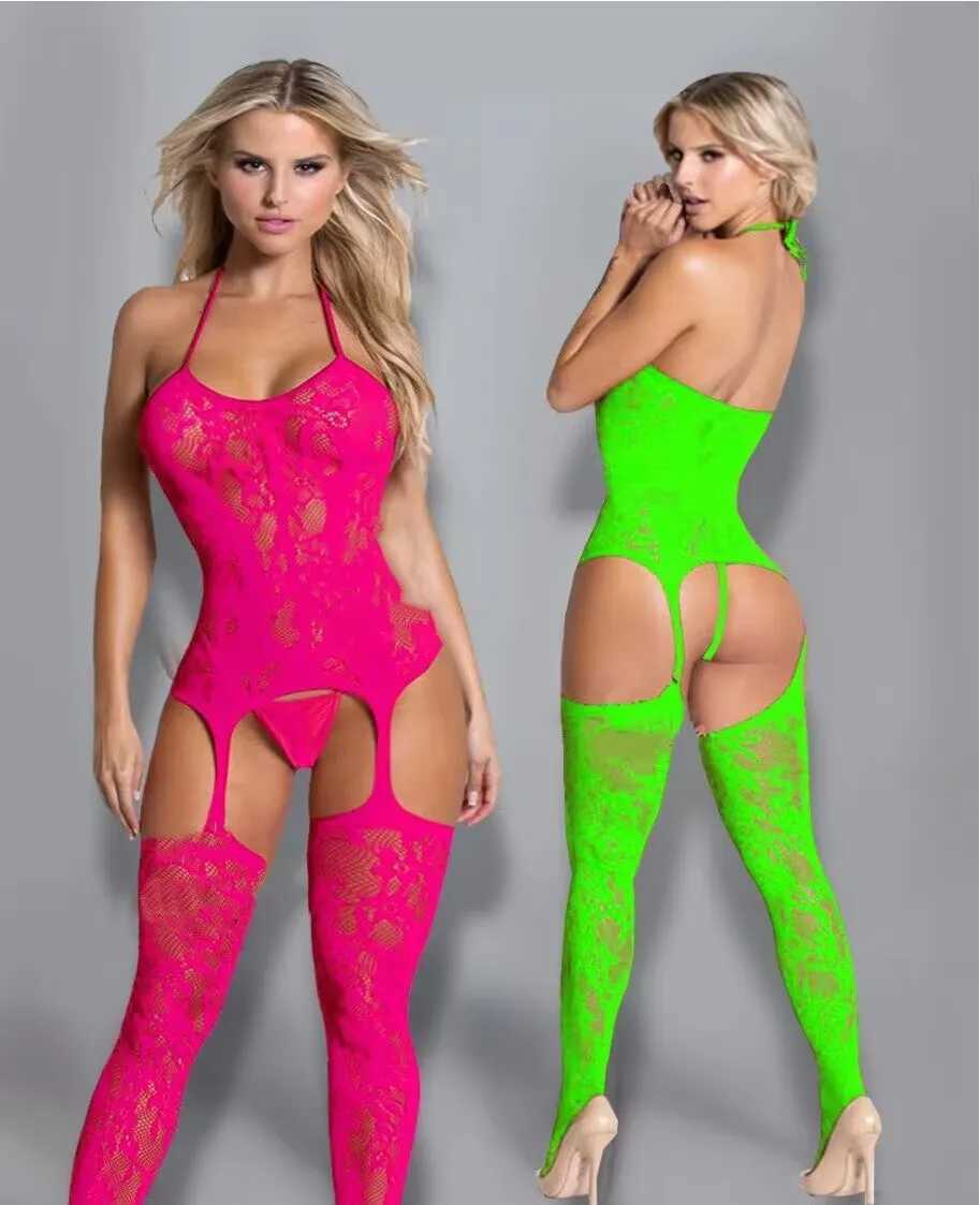 Crotchless plus size Sexy Lingerie Women Erotic Lingerie Hot Sex Products Sexy Costumes Underwear Slips Intimates Bodysocks W250220
