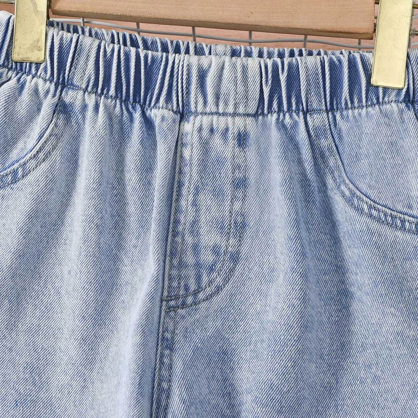 2024 Summer Trend Teen Girls Casual All-in-one Denim Wide-leg Pants for Outdoor ActivitiesT250220