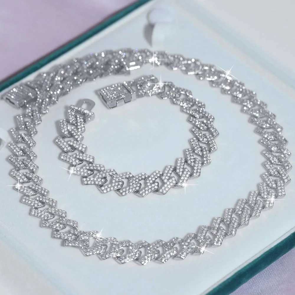 d Out Exquisite 16mm Wide Necklace Fashion Bracelet Hip Hop Jewelry Full Rhinestone Tren Jewelry Gift For Men WomenXJ250219