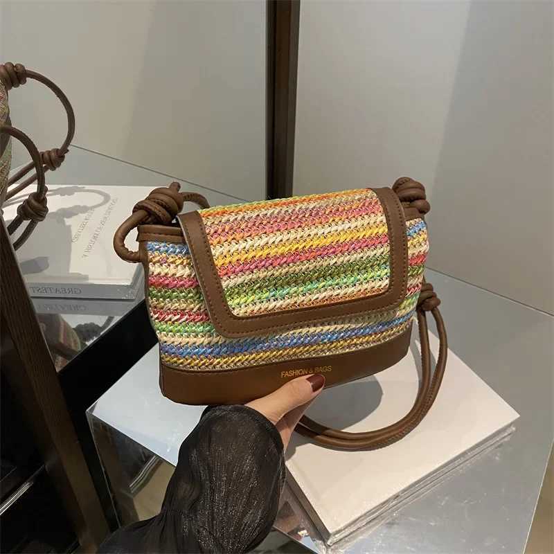 Straw small handbag womens fashion women shoulder messenger bag Z250219