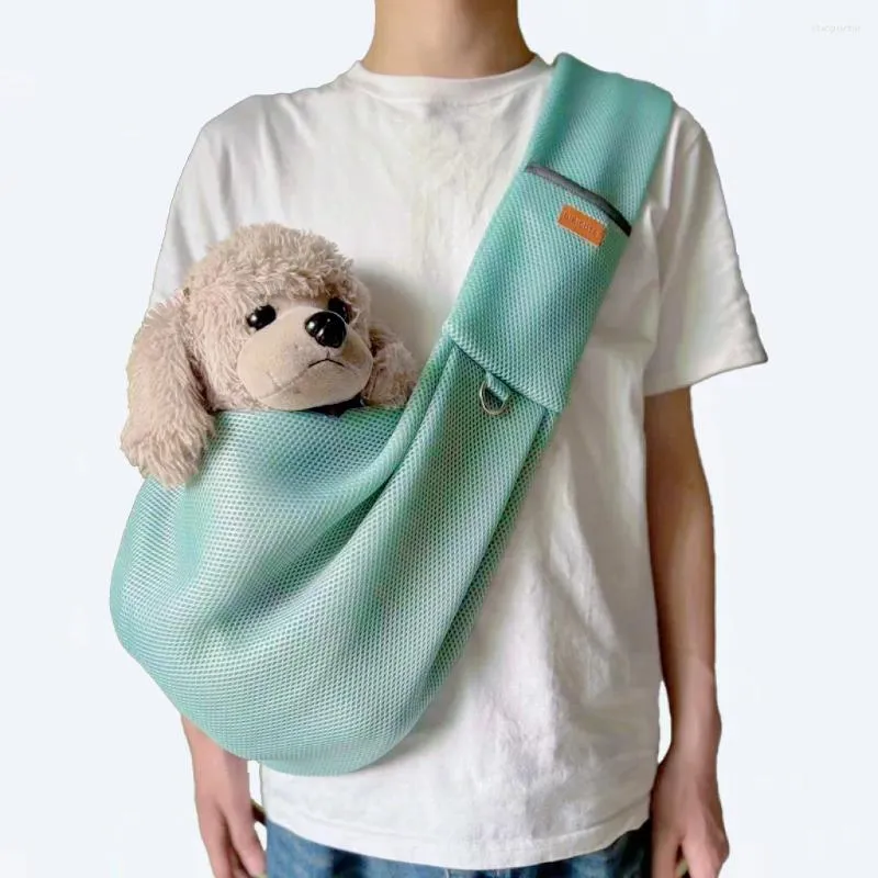 Dog Carrier And Cat Sling Hands Free Reversible Pet Papoose Bag Soft Pouch Tote Design Suitable For Puppy Small Dogs