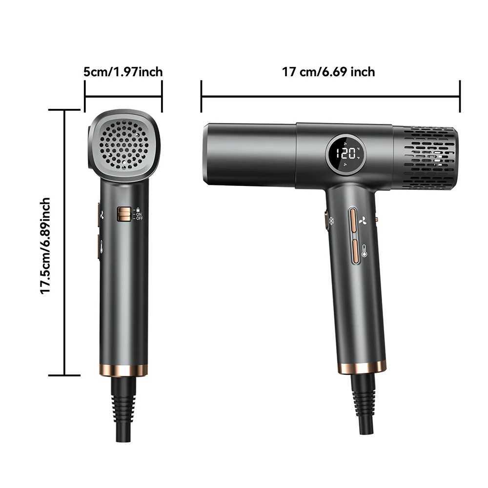 Professional 0000RPM High-Speed Hair Dryer Brushless Motor Negative Ionic Blow Dryer Fast Drying Low Noise with LCD Display W250220