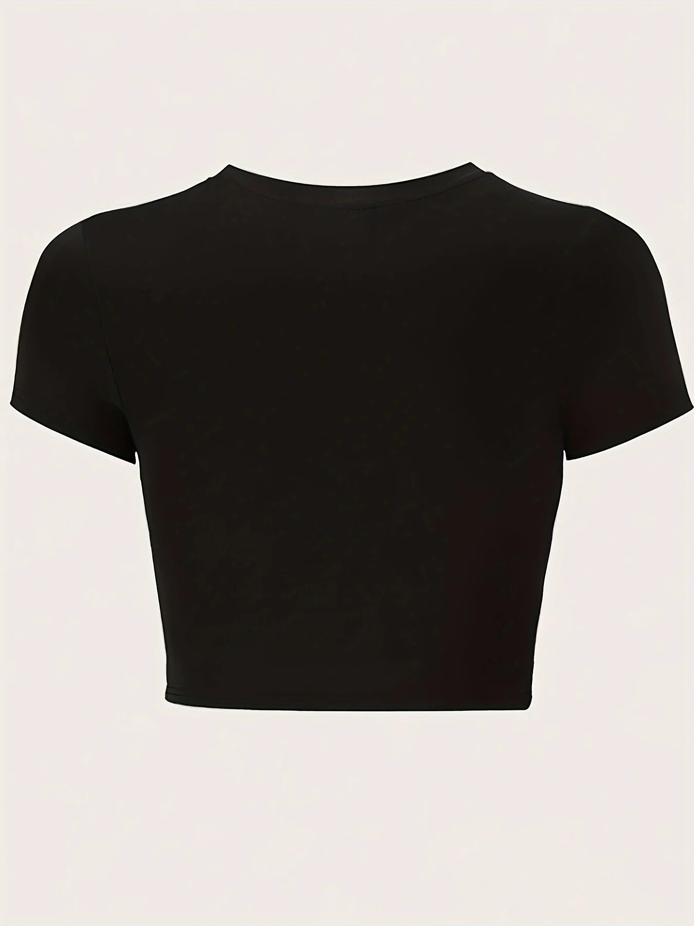 GOD FAVORITE Print TShirt Y2K Crew Neck Short Sleeve Crop Tee for Spring Summer Womens Clothing 250214