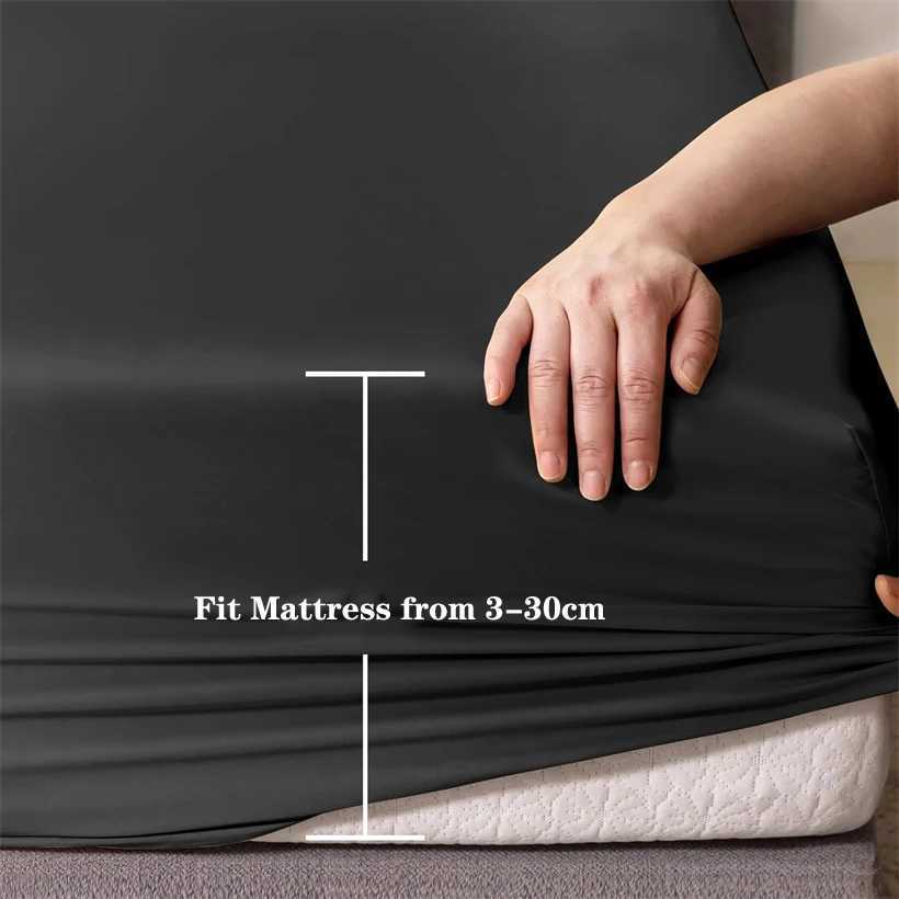 Luxurious Mulberry Silk Fitted Bed Sheet Set with 1pc Fitted Sheet and 2pcs case Premium Smooth Mattress Cover 100/140/200 Y250219