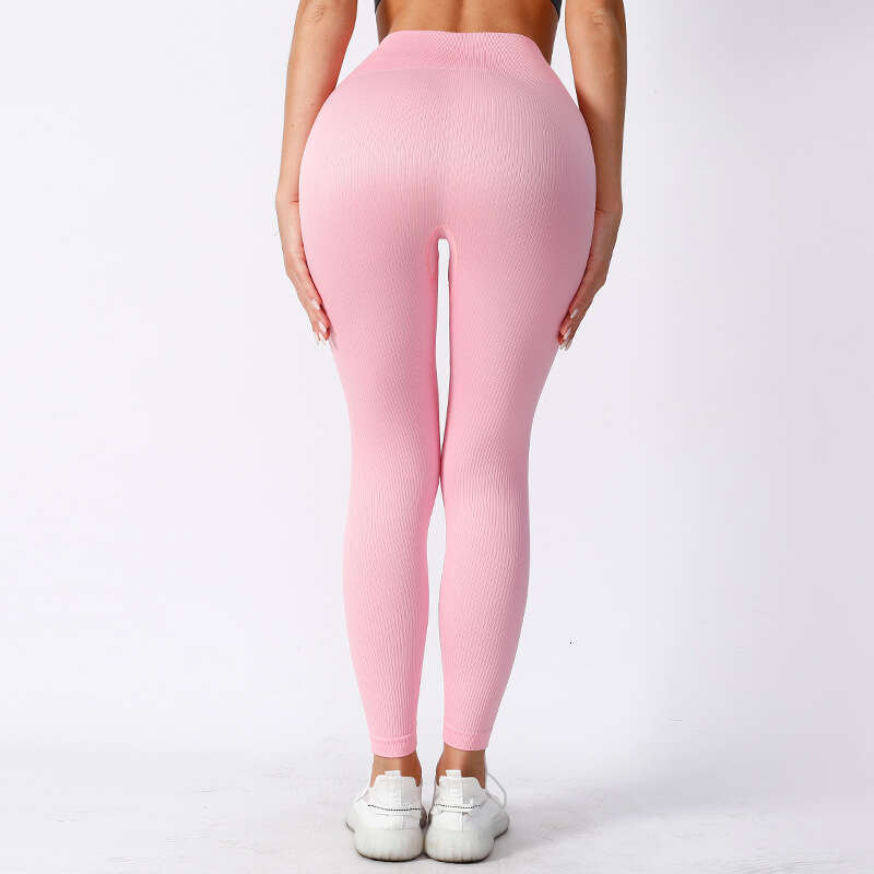 Threaded elasticity tight pants for outerwear, high waist hip lifting, seamless yoga quick drying, breathable, sweat wicking cycg and fiess pants, 202