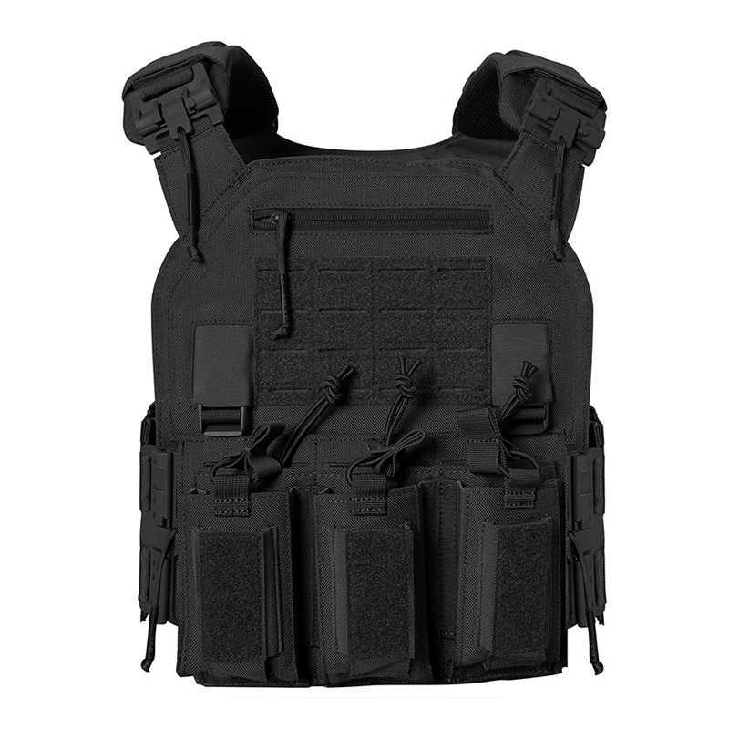 Wear-resistant quick-release laser-cut molle system outdoor hunting training tactical vest made of nylon materialXJ250219