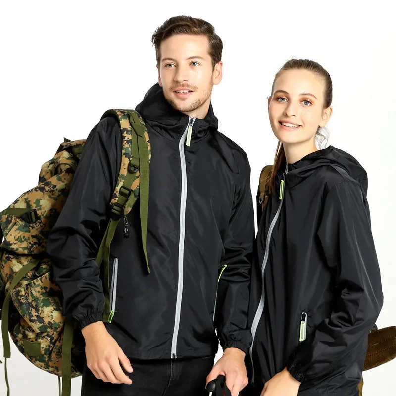 S-7XL Sun-Protective Men Women Lightweight Cycling Skin Windbreaker Reflective Camping Hiking Fishing Running Couples Jacket 250219