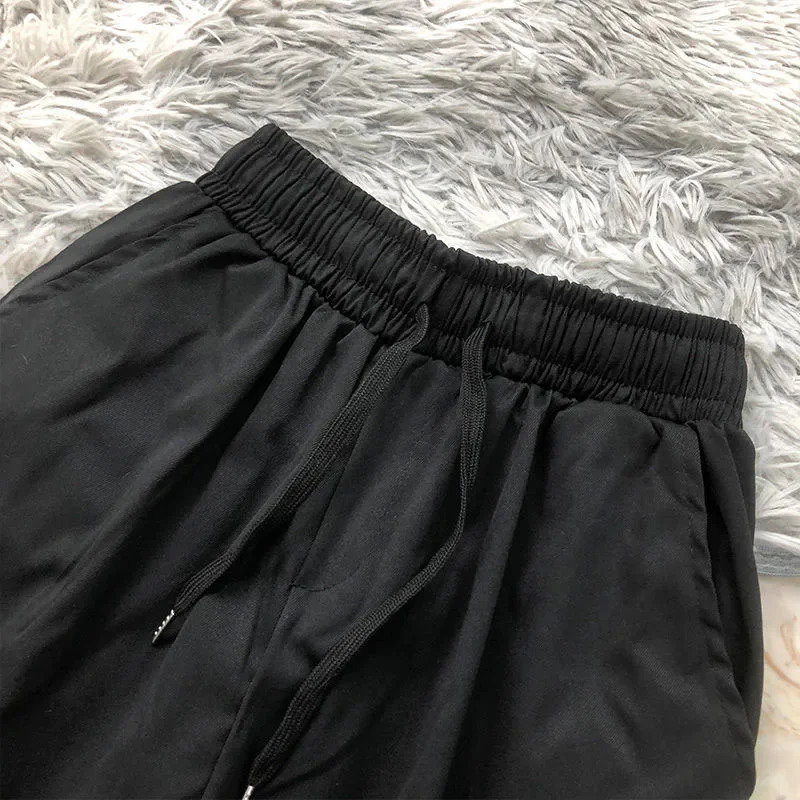Lucyever Black White Summer Cargo Shorts Women Harajuku Streetwear Unisex Hip Hop Shorts High Waist Baggy Wide Leg Short Pants 250219