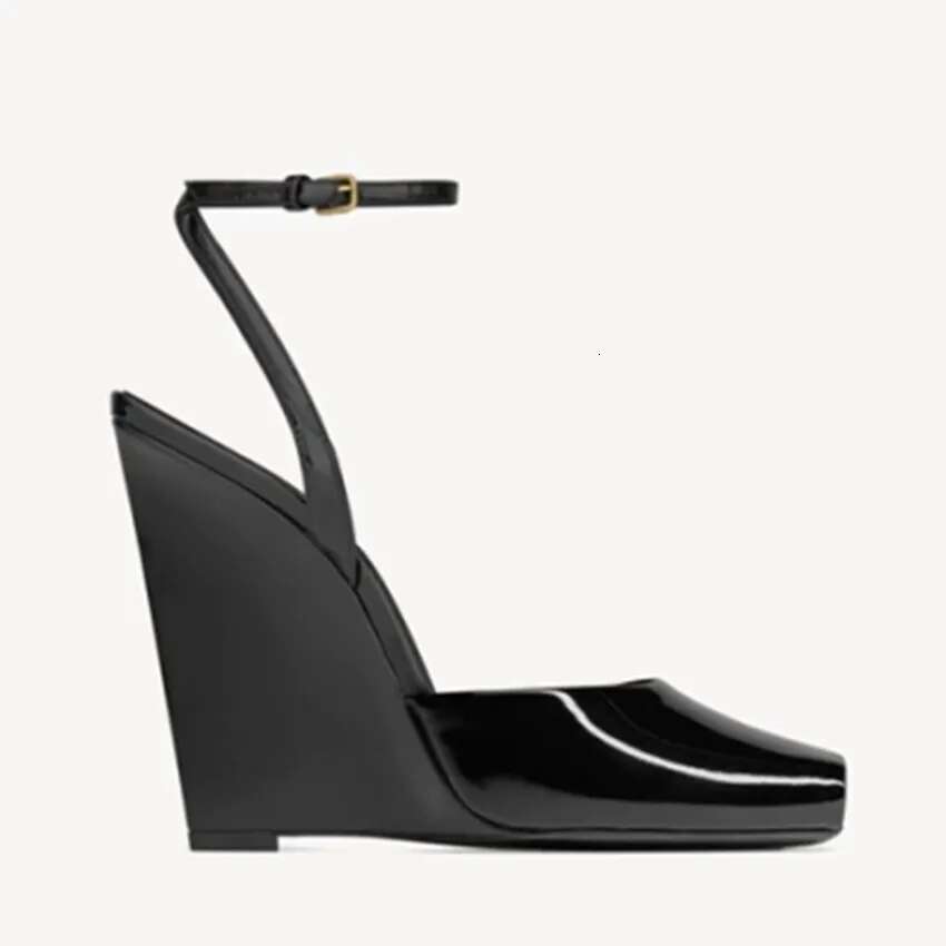 2025 Summer New Slope Fish Mouth Thick Bottom High Heel Shoes Fashion Party Sexy Women's Large Sandals