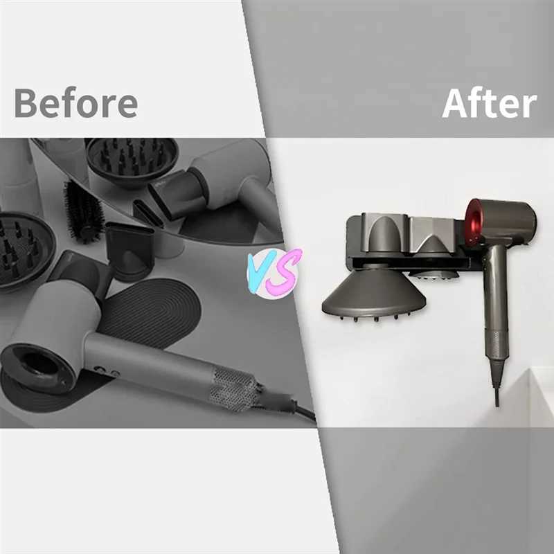 Popular Hair Dryer Holder Wall Mounted Bathroom Blow Dryer Holder Storage Rack for Hair Dryer W250220