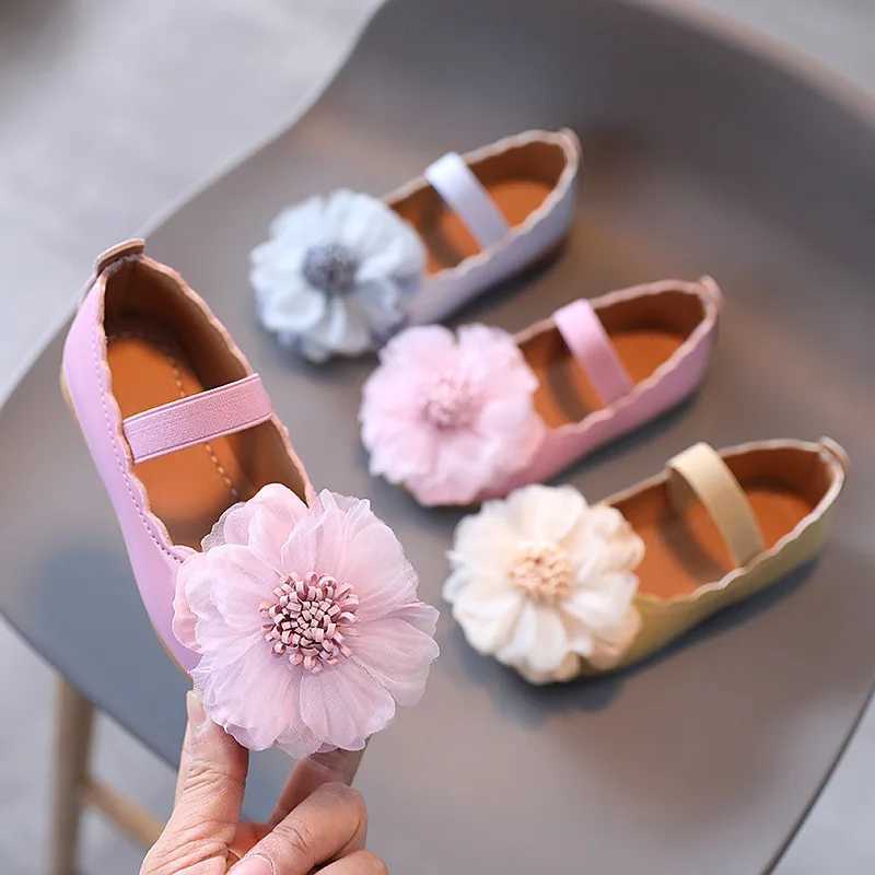 2023 New Princess Baby Girls Shoes Fashion Soft Bottom Childrens Flats PU Leather Shoes Summer Spring Flowers Kid Shoes CSH1261 X250220