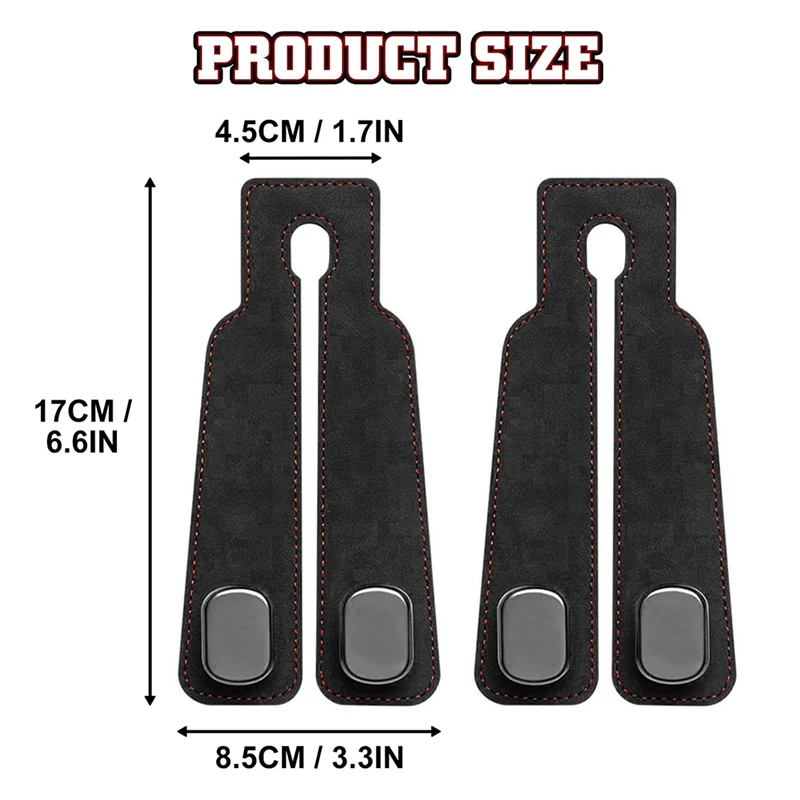 2 in 1 Car Hook For Car Rear Seat Back Hooks Headrest Hanger Clip Universal Double Hooks Holder Storage Car Interior Accessories