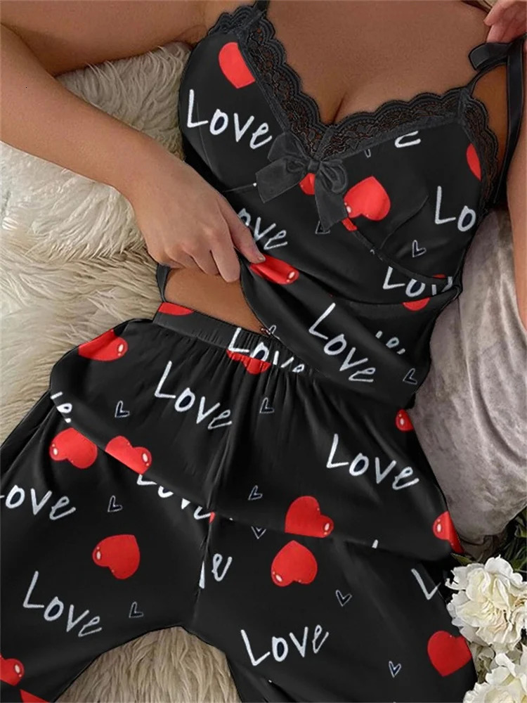 Sfy-y1174 Wholesale Price Long Pajamas Set Womens V-Neck Pajamas Soft Fabric Two-Piece Leopard Night Wear Womens Pajamas Set 250219