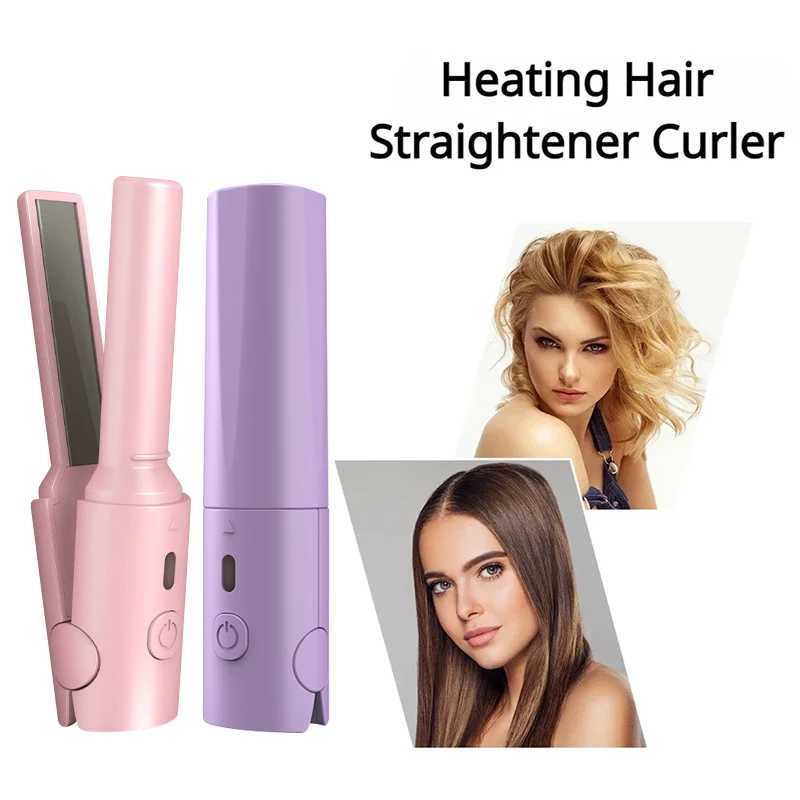 Wireless Professional hair straightener curling iron comb quick heating negative ion hair straightener comb suitable for family travel womens styling 