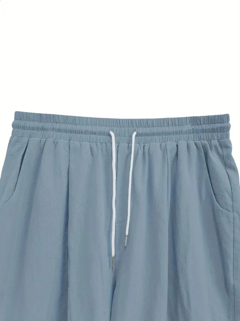 Women Beach Shorts Summer Casual Solid Drawstring shorts high waist loose shorts for s Soft Cool female shorts 250217