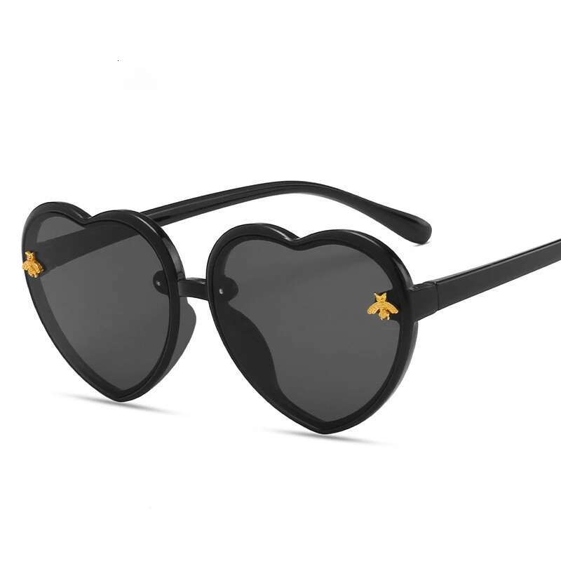 Ddmyshoesvip Children Sunglasses Little Bee Sunglasses Boys Girls Heart Shape Cartoon Sunshade Glasses Anti UV Party Gift