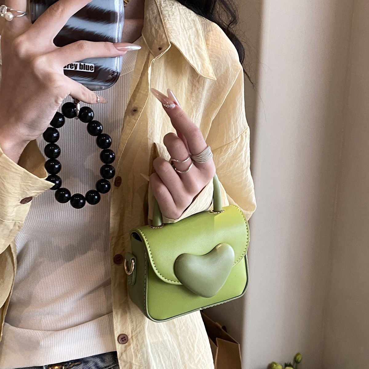 Love Handheld for Women 2025 New Fashionable Children's Crossbody Sweet and Simple Mini Small Square Bag #swissmilitary