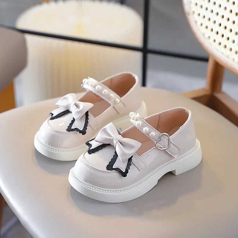 Fashion Girl Mary Jane Leather Shoes Children Thick Bottom Lolita Black Shoes Causal Versatile Kids School Shoes Non-slip Simple X250220
