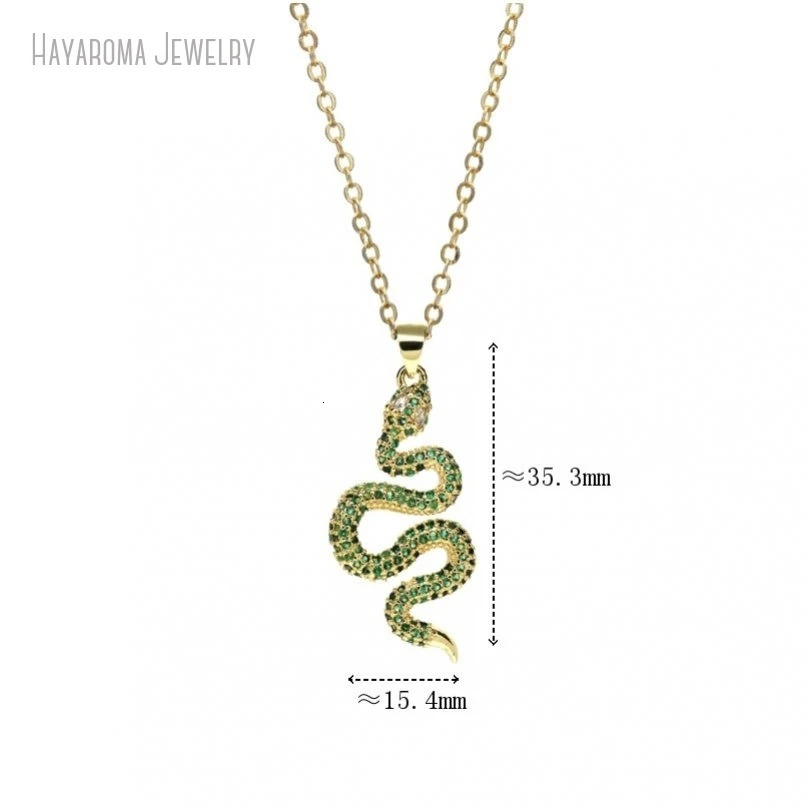 10Pcs Gold Color Invisible Setting Metal Cubic Zirconia Wholesale Chain Jewelry Animal Snake Necklace NM5 250220