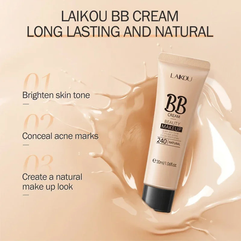 BB Cream Brighten Even Skin Tone Liquid Foundation Moisturizing Hydrating Concealer Cover Blemishes Concel Pores Makeup Base 250217