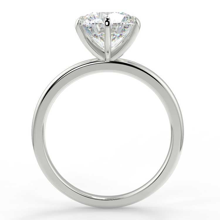 VVS Moissanite Diamond 6 Prong 18K Pure Yellow Gold Wedding and Engagement Rings