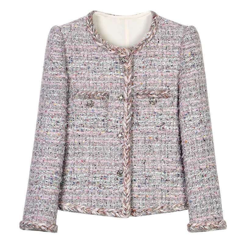 2025 New Dopamine Strolg Wer Sea Colorful And Fun Vibrant Butterfly Yarn Fashionable Temperament Tweed Jacket