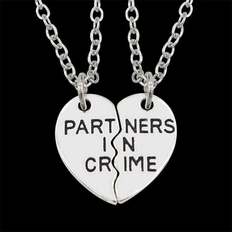 2pcs/set Splicing Necklace Heartbroken Pendant Necklace Men And Women Best Friends BFF Friendship Birtay Jewelry GiftXJ250219